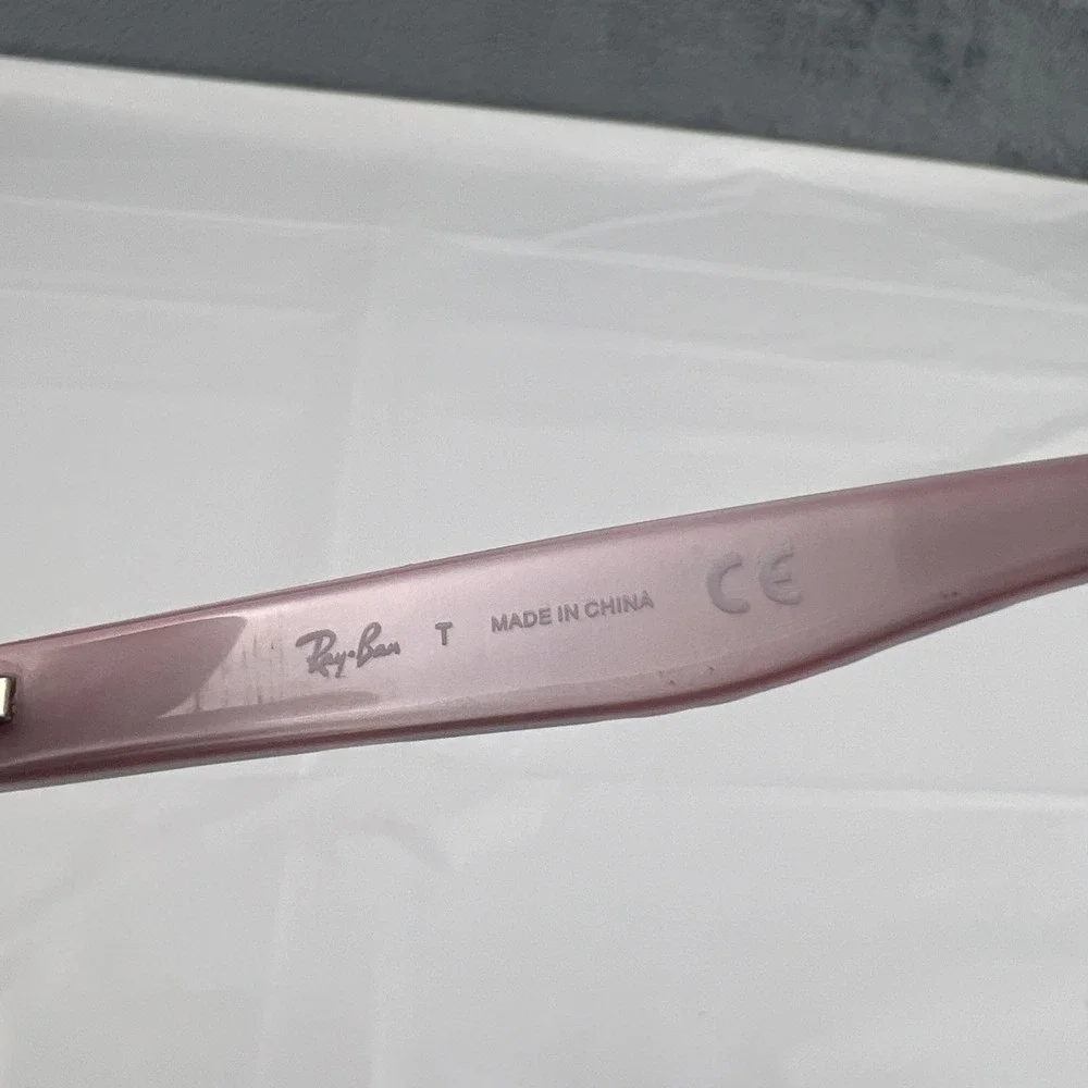 Ray Ban Kids Eyeglasses RB1544 3580 Pink Cat Eye Logo Arms 48-16-130 Frames #2